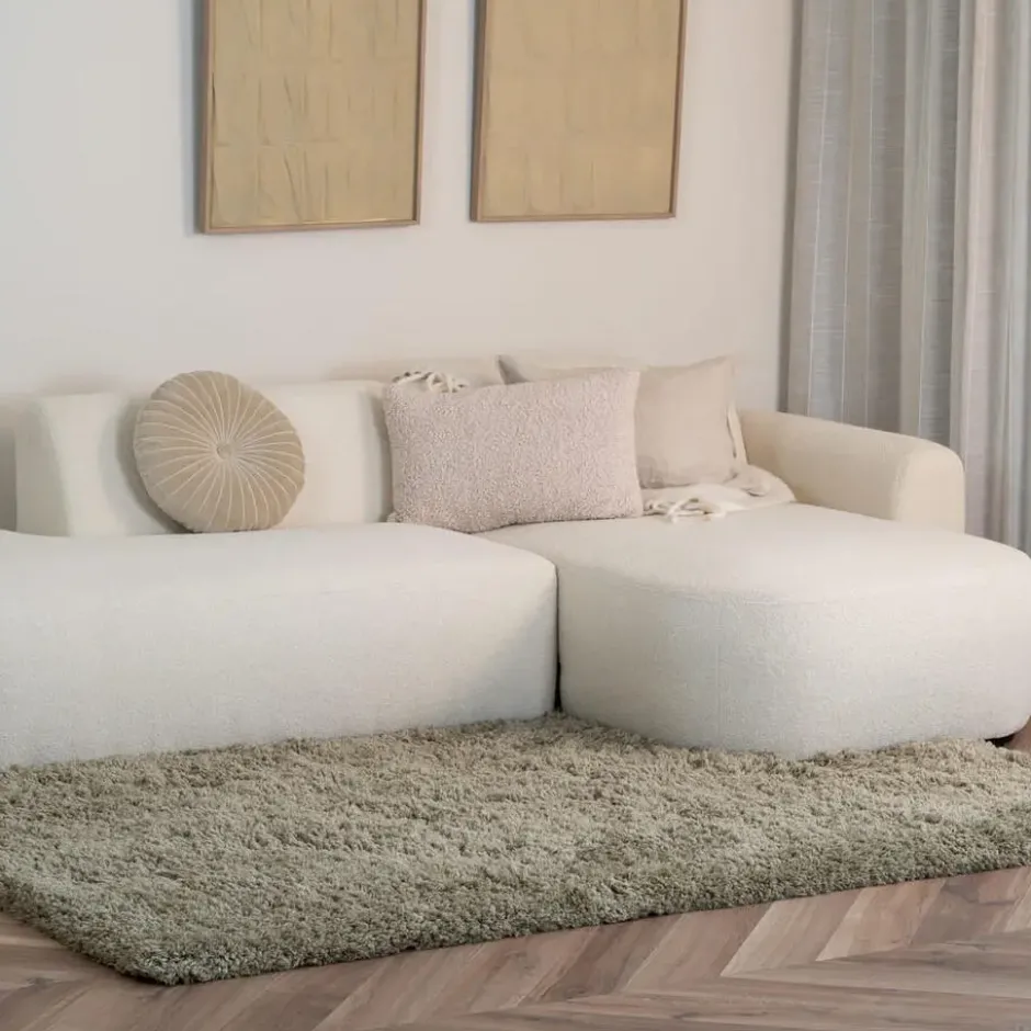 Interieur05 hoogpolig vloerkleed polyester Pilo groen - 230 x 160 cm