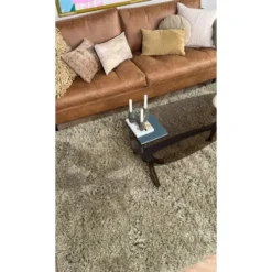 Interieur05 hoogpolig vloerkleed polyester Pilo groen - 230 x 160 cm