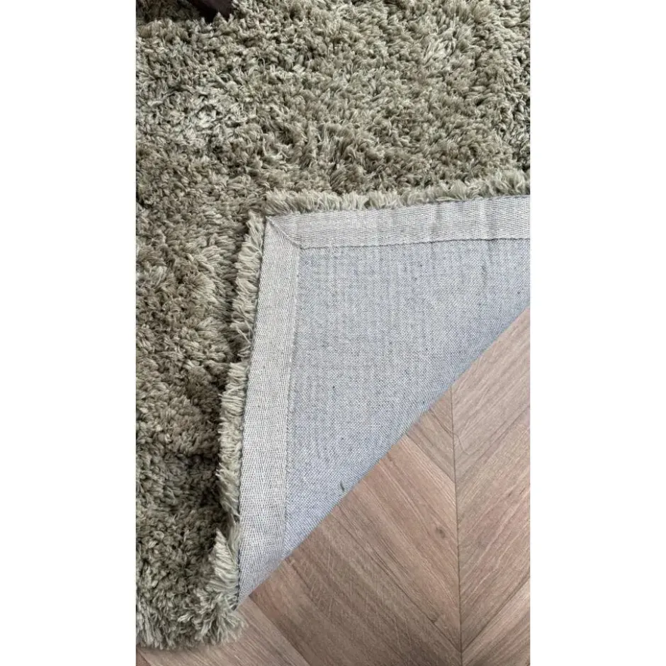 Interieur05 hoogpolig vloerkleed polyester Pilo groen - 230 x 160 cm