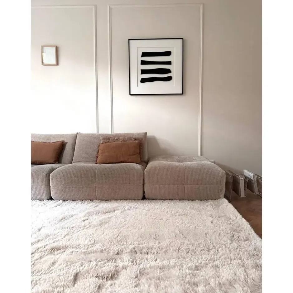 Interieur05 hoogpolig vloerkleed Furr beige - 160 x 230 cm