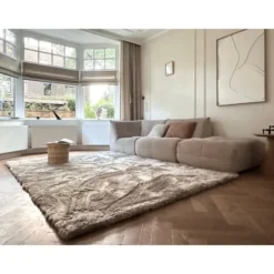 Interieur05 Hoogpolig vloerkleed Odelia Stone - 160 x 230 cm