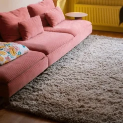 Interieur05 hoogpolig vloerkleed polyester Pilo groen/beige - 230 x 160 cm