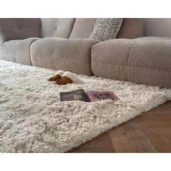 Interieur05 hoogpolig vloerkleed polyester Pilo ivoor/wit - 290 x 200 cm