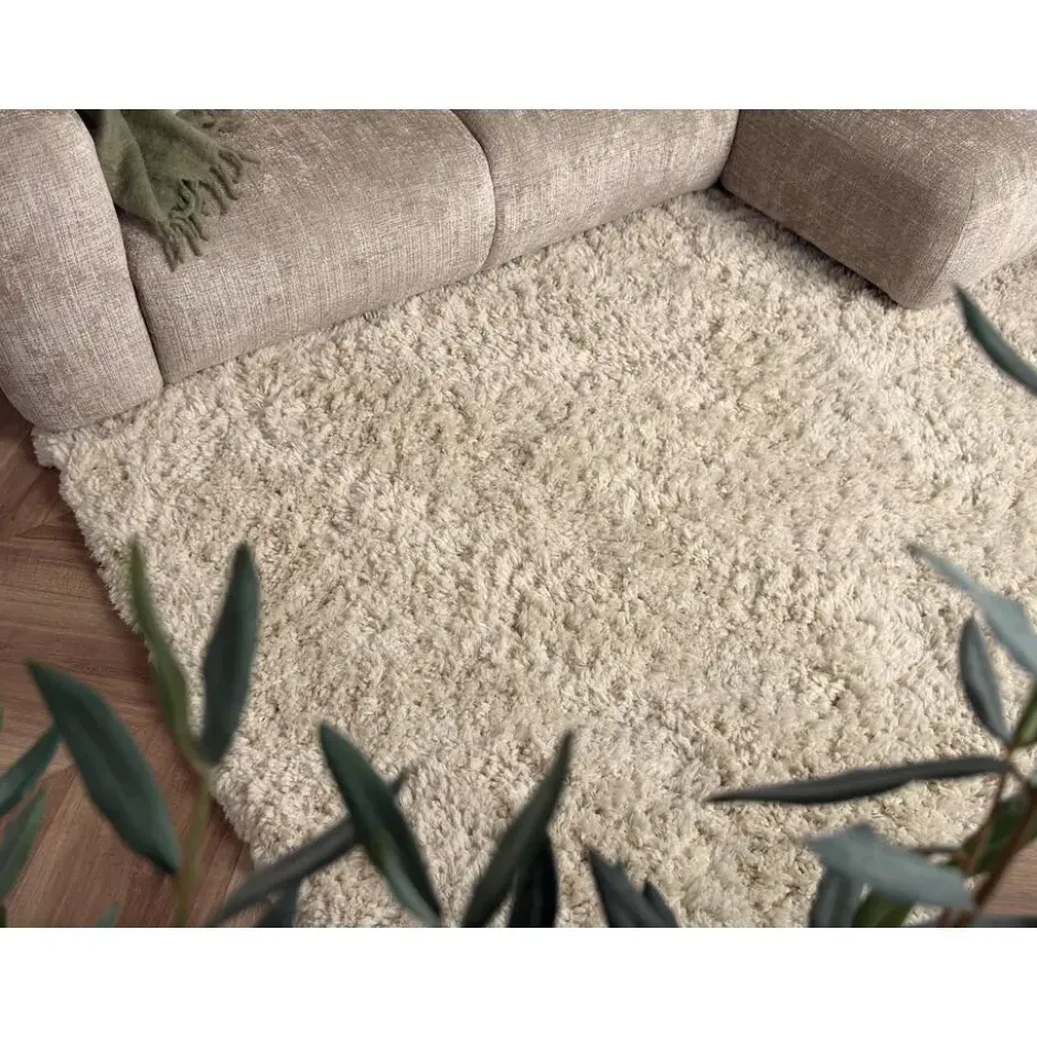 Interieur05 hoogpolig vloerkleed polyester Pilo ivoor/wit - 340 x 240 cm