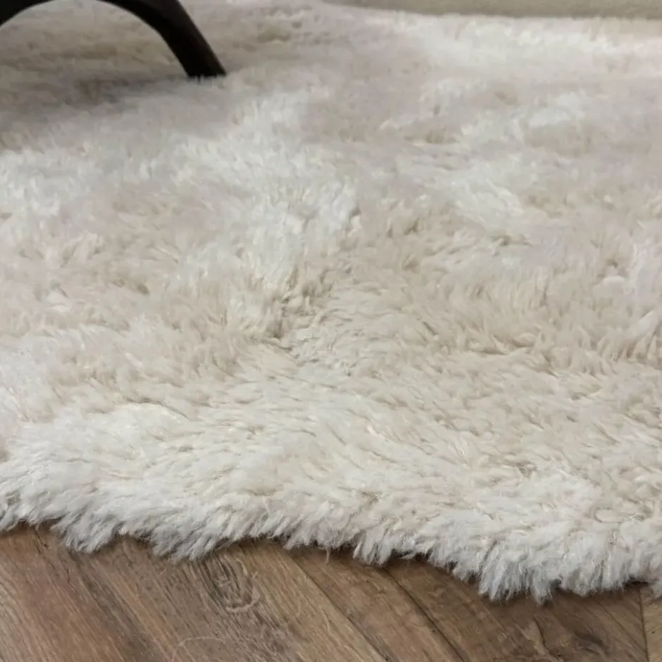 Interieur05 hoogpolig vloerkleed Furr beige - 80 x 140 cm
