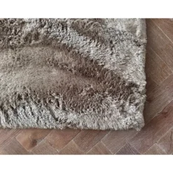 Interieur05 Hoogpolig vloerkleed Odelia Bruin/taupe - 160 x 230 cm