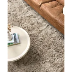 Interieur05 hoogpolig vloerkleed polyester Pilo taupe - 290 x 200 cm