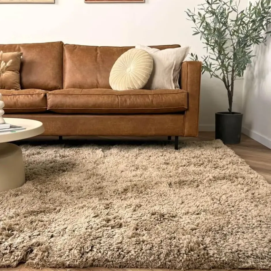 Interieur05 hoogpolig vloerkleed polyester Pilo taupe - 290 x 200 cm