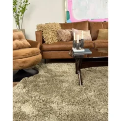 Interieur05 hoogpolig vloerkleed polyester Pilo groen - 290 x 200 cm