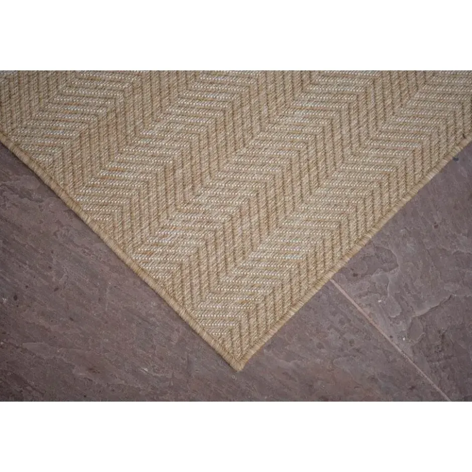 Interieur05 Jute buitenkleed naturel zigzag - 230 x 160 cm