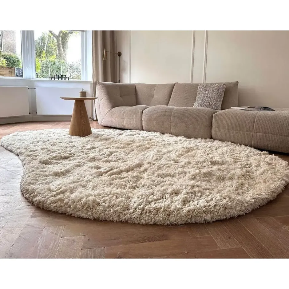 Interieur05 organisch hoogpolig vloerkleed polyester Pilo ivoor/wit - 230 x 1...