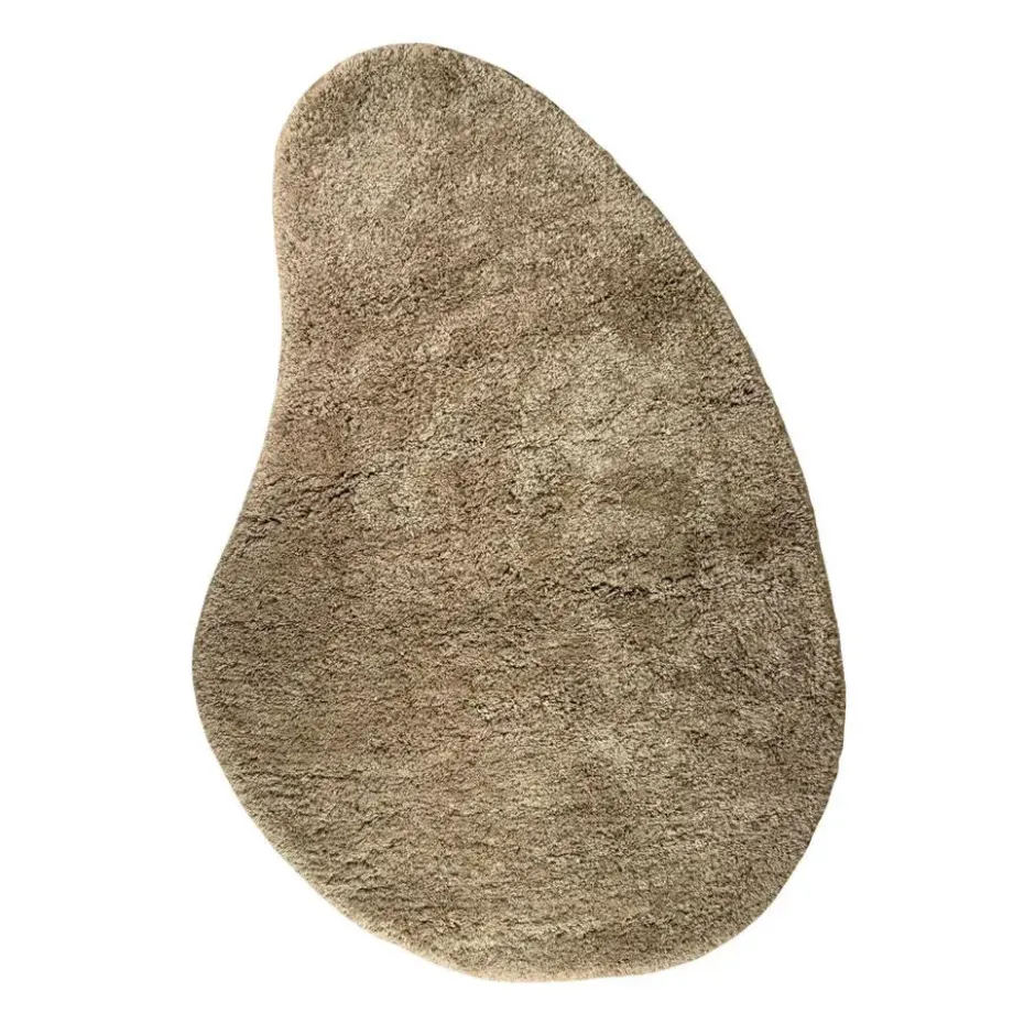 Interieur05 organisch hoogpolig vloerkleed polyester Pilo taupe - 340 x 240 cm