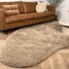Interieur05 organisch hoogpolig vloerkleed polyester Pilo taupe - 230 x 160 cm