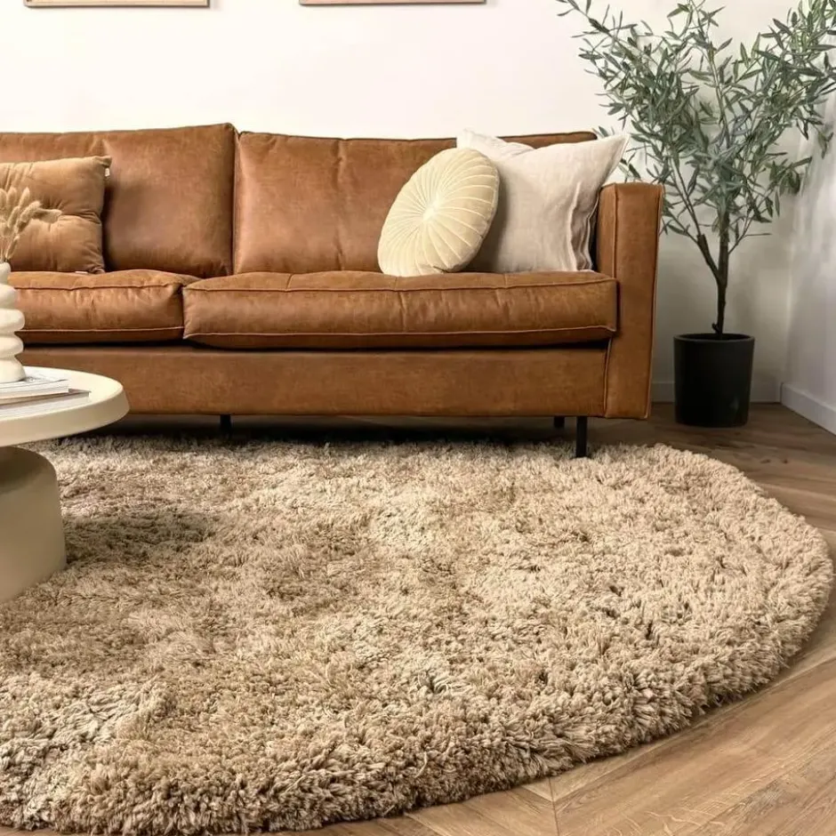 Interieur05 organisch hoogpolig vloerkleed polyester Pilo taupe - 230 x 160 cm
