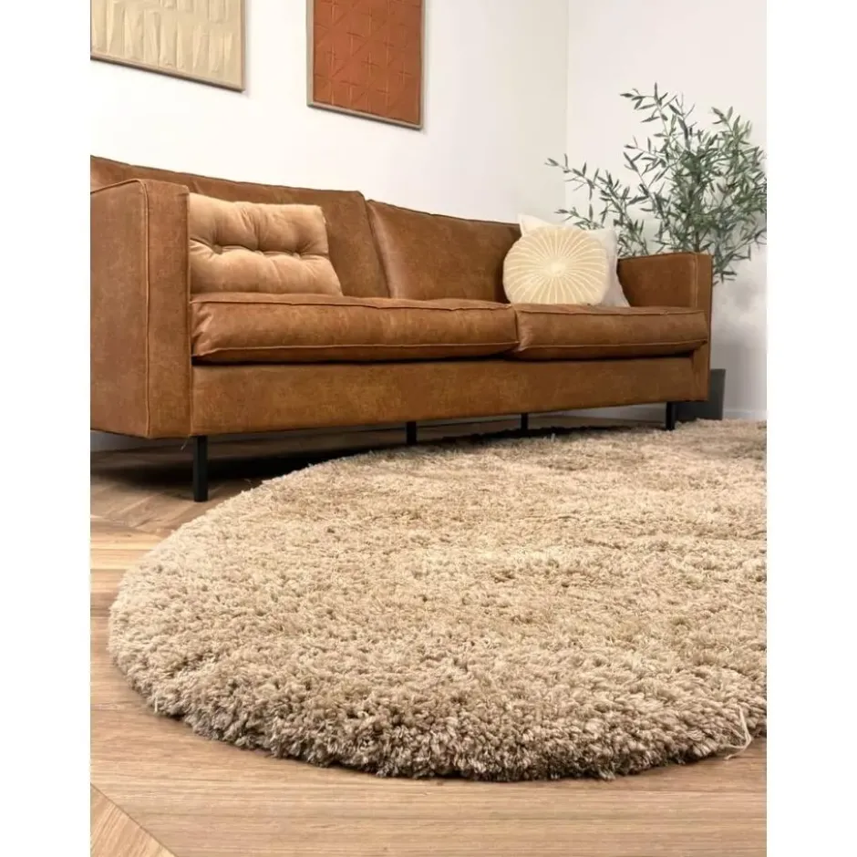 Interieur05 organisch hoogpolig vloerkleed polyester Pilo taupe - 230 x 160 cm