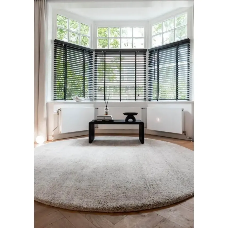 Interieur05 rond berber vloerkleed Nador lichtgrijs - 160 x 160 cm