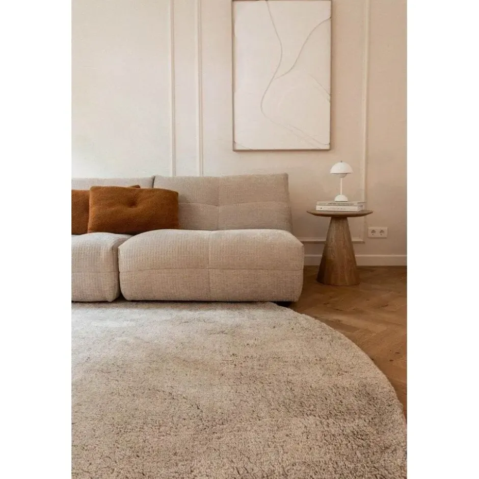 Interieur05 rond berber vloerkleed Nador lichtgrijs - 160 x 160 cm