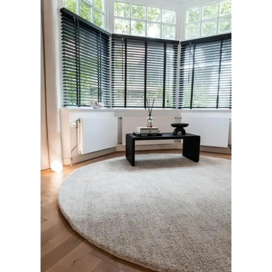 Interieur05 rond berber vloerkleed Nador lichtgrijs - 160 x 160 cm