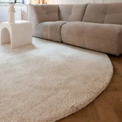 Interieur05 rond berber vloerkleed nador ivoor wit - 160 x 160 cm