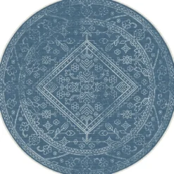Interieur05 Rond Buitenkleed Blauw Nova - 200 x 200 cm