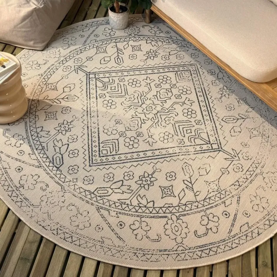 Interieur05 Rond Buitenkleed Blauw Nova - 240 x 240 cm
