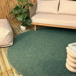 Interieur05 rond buitenkleed groen Tone - 240 x 240 cm