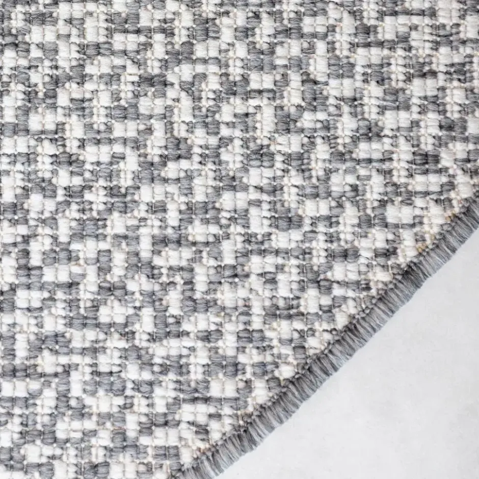 Interieur05 rond buitenkleed grijs Solid - 200 x 200 cm