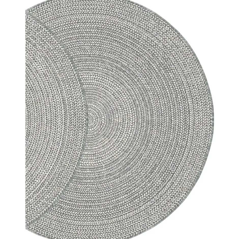 Interieur05 rond buitenkleed grijs Solid - 200 x 200 cm