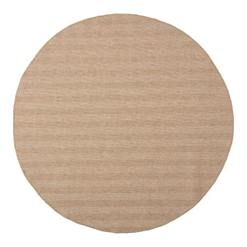 Interieur05 rond buitenkleed jute naturel zigzag - 200 x 200 cm