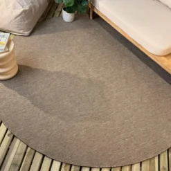 Interieur05 rond buitenkleed linnen Tone - 200 x 200 cm