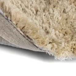 Interieur05 rond Hoogpolig Vloerkleed Polyester Pilo Beige - 240 x 240 cm