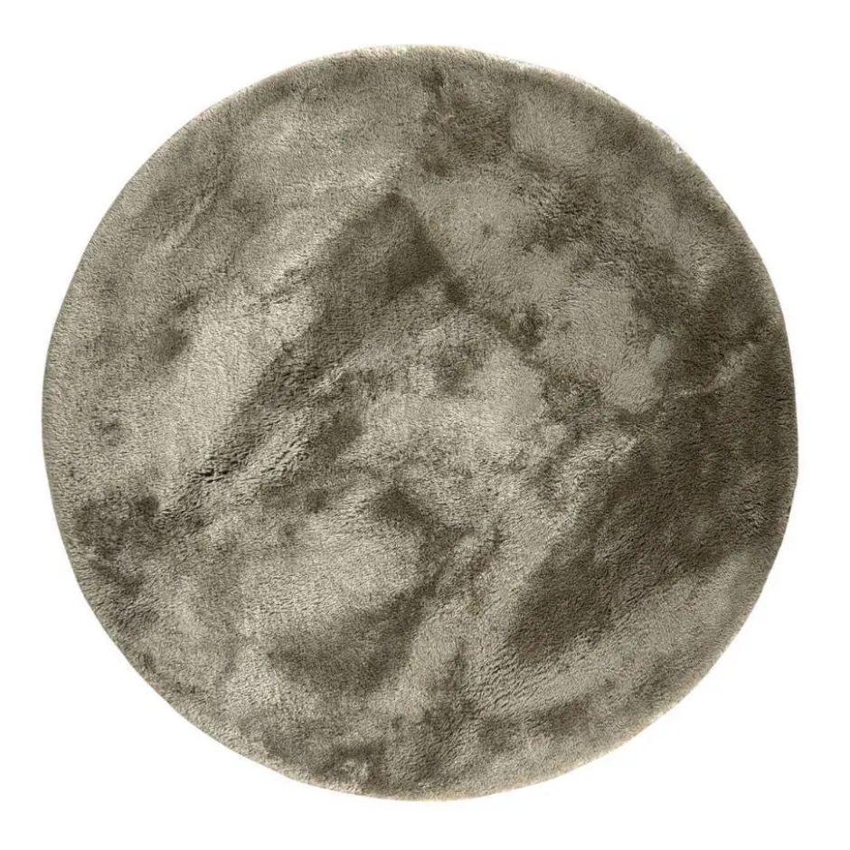 Interieur05 Rond Hoogpolig vloerkleed Odelia Stone - 240 x 240 cm