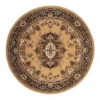 Interieur05 rond vintage Vloerkleed Nain Perzisch bruin - 200 x 200 cm