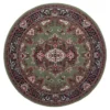 Interieur05 rond vintage vloerkleed Nain Perzisch groen - 100 x 100 cm