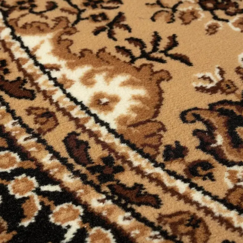 Interieur05 rond vintage Vloerkleed Nain Perzisch bruin - 100 x 100 cm