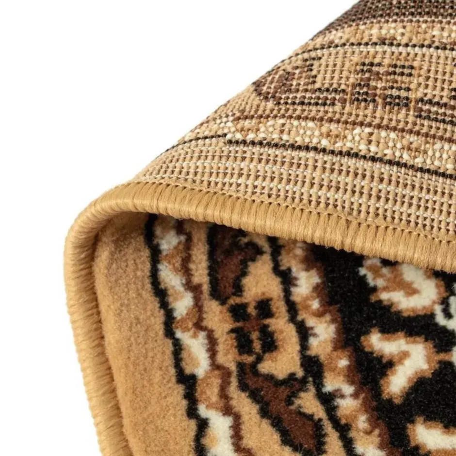 Interieur05 rond vintage Vloerkleed Nain Perzisch bruin - 100 x 100 cm