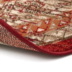 Interieur05 rond vintage vloerkleed Aila rood/oranje - 160 x 160 cm