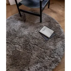 Interieur05 rond vloerkleed Fender grijs/lichtgrijs - 200 x 200 cm