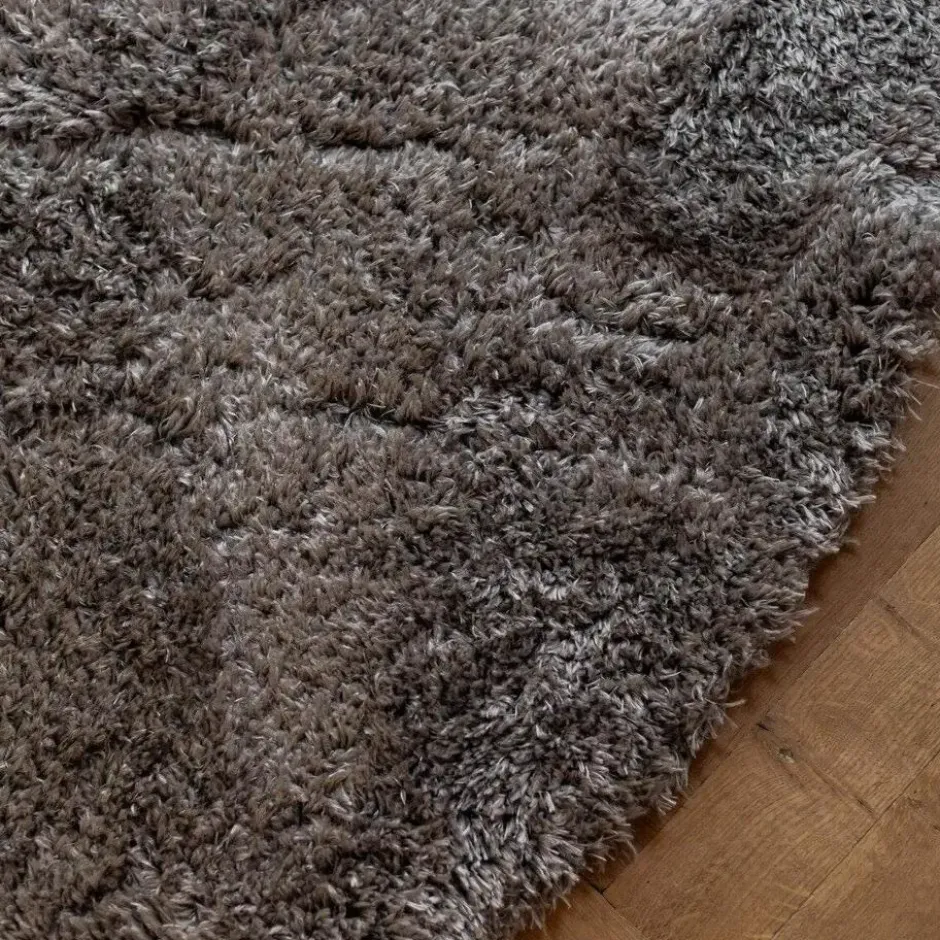 Interieur05 rond vloerkleed Fender grijs/lichtgrijs - 200 x 200 cm