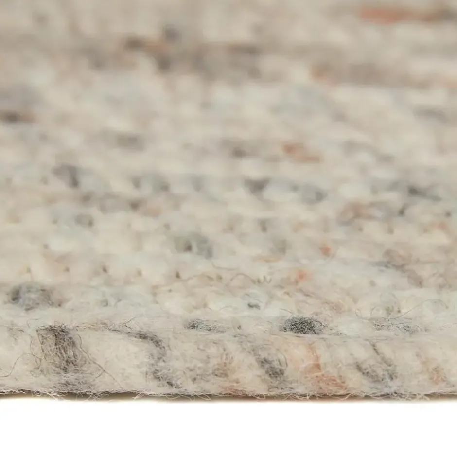 Interieur05 rond vloerkleed Gapo beige/wit - 180 x 180 cm