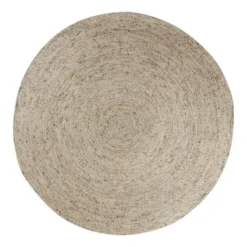 Interieur05 rond vloerkleed Gapo beige/wit - 180 x 180 cm