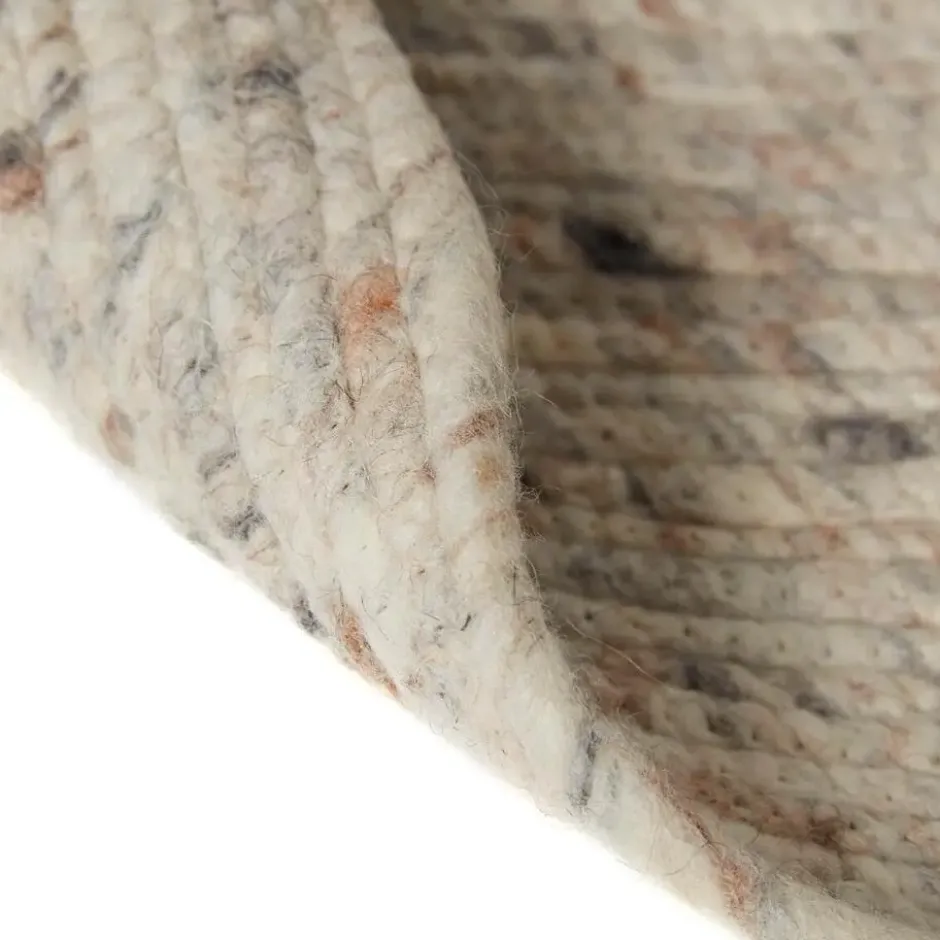Interieur05 rond vloerkleed Gapo beige/wit - 180 x 180 cm
