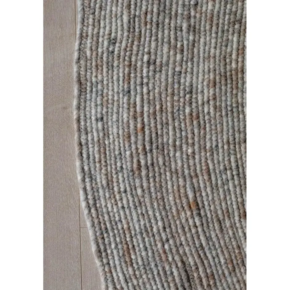 Interieur05 rond vloerkleed Gapo grijs/bruin - 180 x 180 cm