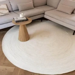 Interieur05 rond vloerkleed Gapo wit - 180 x 180 cm