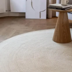Interieur05 rond vloerkleed Gapo wit - 180 x 180 cm