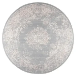 Interieur05 rond vloerkleed Keshan grijs - 160 x 160 cm