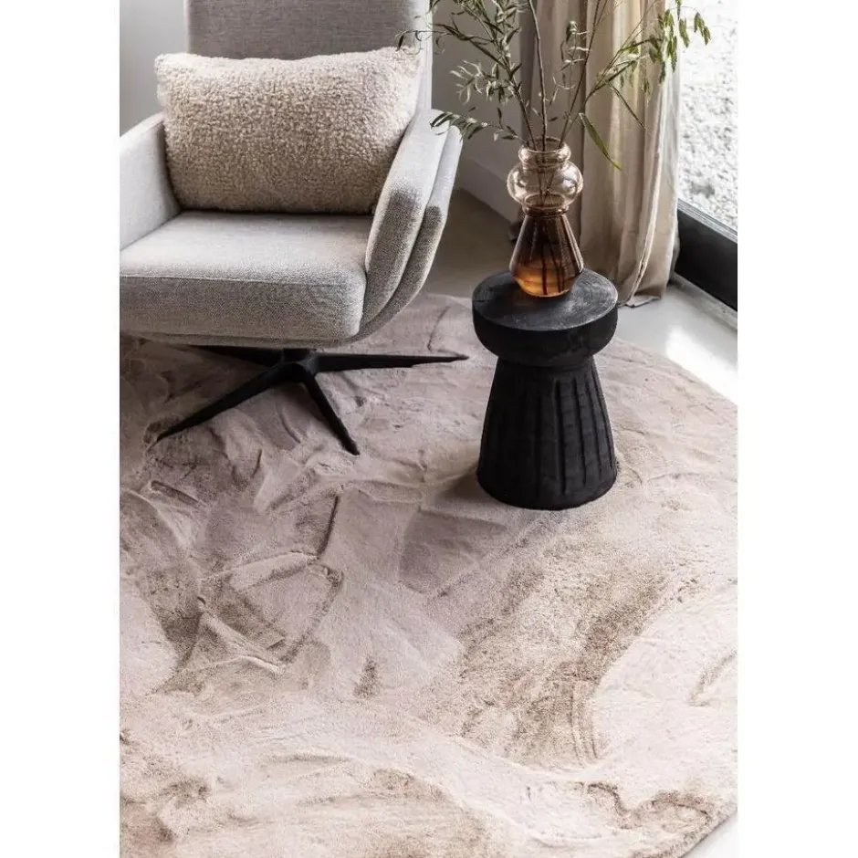 Interieur05 rond vloerkleed Lux beige/taupe - 240 x 240 cm