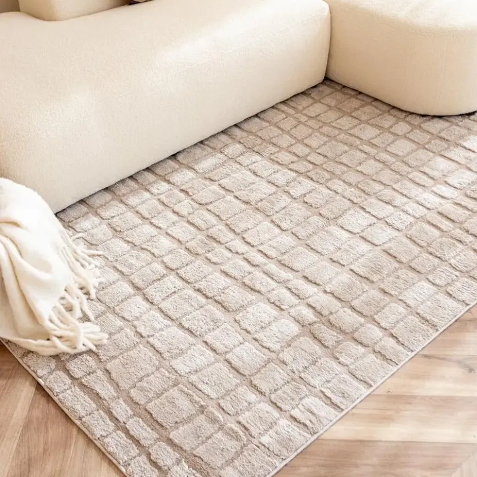 Interieur05 Scandinavisch vloerkleed Malin zand - 330 x 240 cm