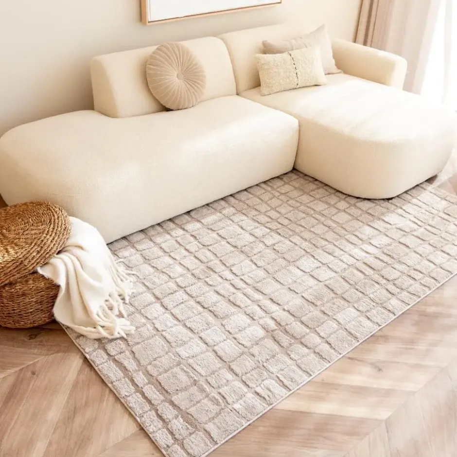 Interieur05 Scandinavisch vloerkleed Malin zand - 330 x 240 cm