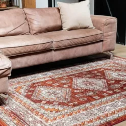 Interieur05 Vintage Vloerkleed Aila Rood/Oranje - 280 x 190 cm